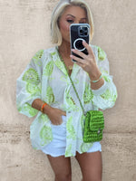 LIME LUXE COTTON SHIRT 🍋‍🟩 Coco Boutique 