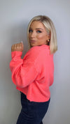 THE ELECTRA CARDI - NEON CORAL