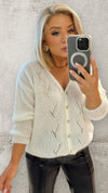 THE OPAL CARDIGAN - IVORY Knitwear Mayeli 