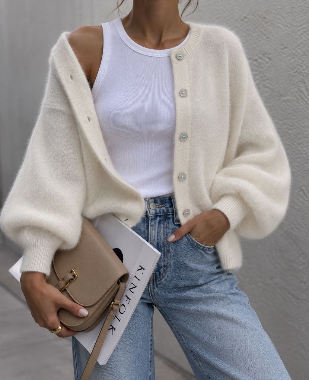 THE FLORENCE CARDIGAN - IVORY Knitwear Easy mood 