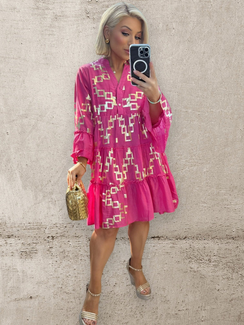 AMALFI BEACH COVER - PINK Dresses Coco Boutique 
