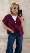 THE CAMILLE CARDIGAN - BORDEAUX Knitwear Gigi Lu 