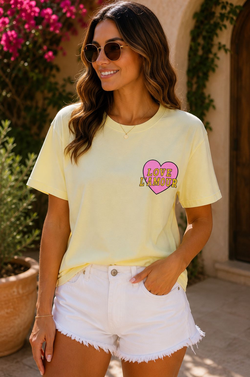 THE L’AMOUR TEE - LEMON Coats & Blazers Avril Vin 