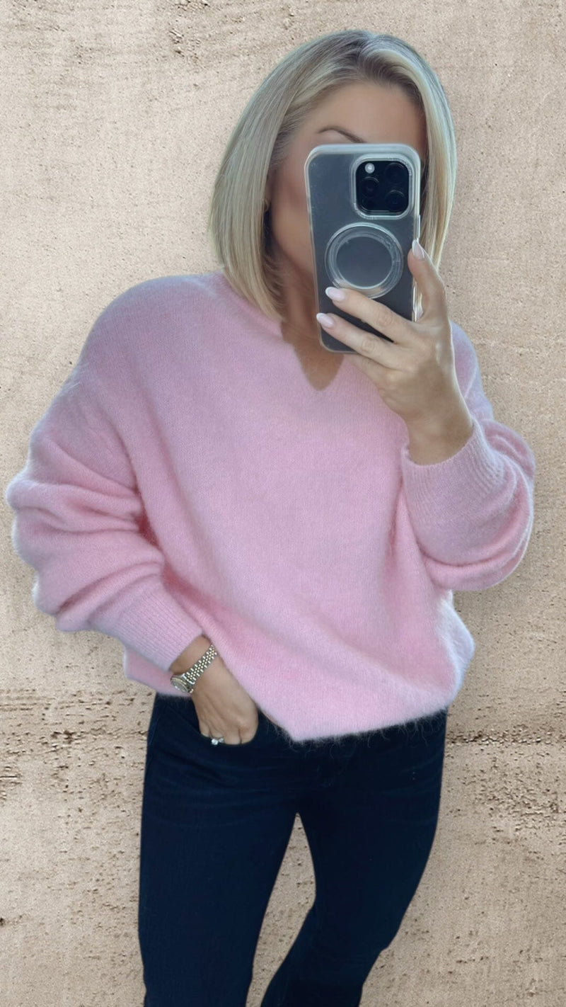SEREN ALPACA SWEATER - BABY ROSE Knitwear Gigi Lu 