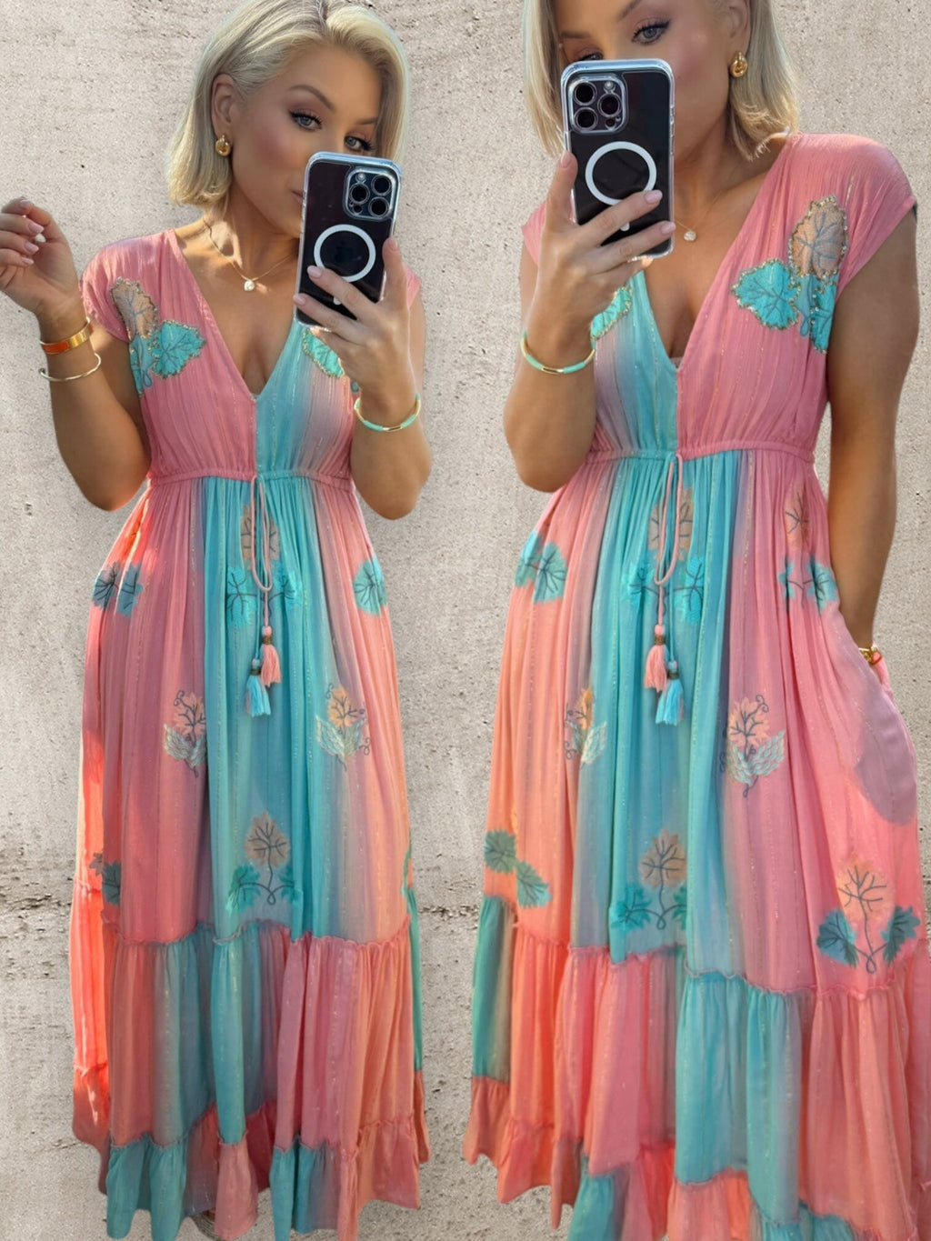 PALOMA MAXI - OCEAN BLOOM Dresses Orlinn 