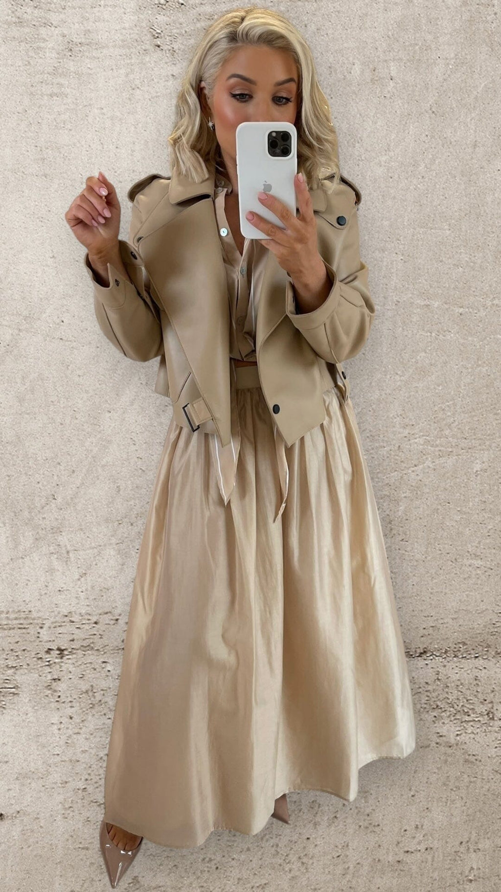 GOLDEN GRACE MIDI SKIRT