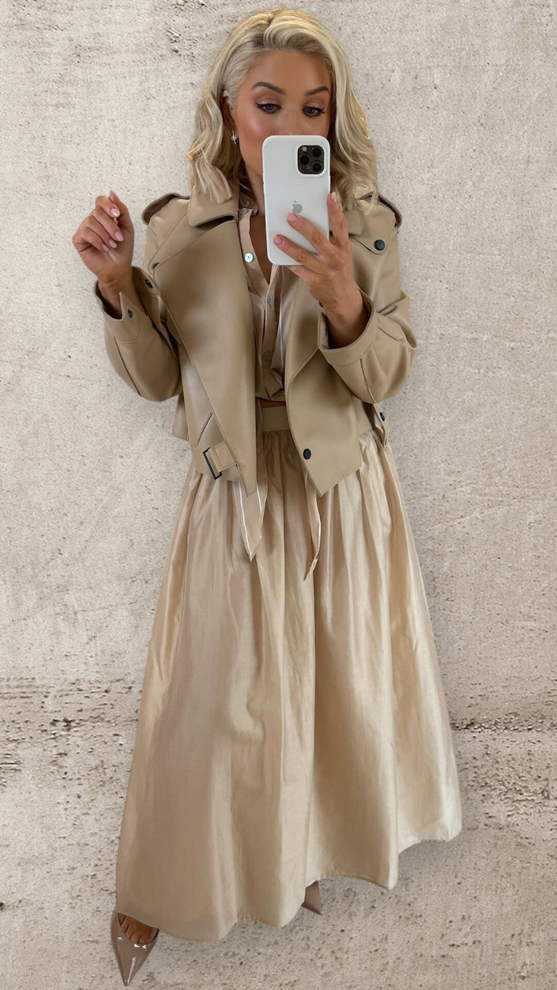 GOLDEN GRACE MIDI SKIRT Bottoms, Jeans & Skirts Pyab 