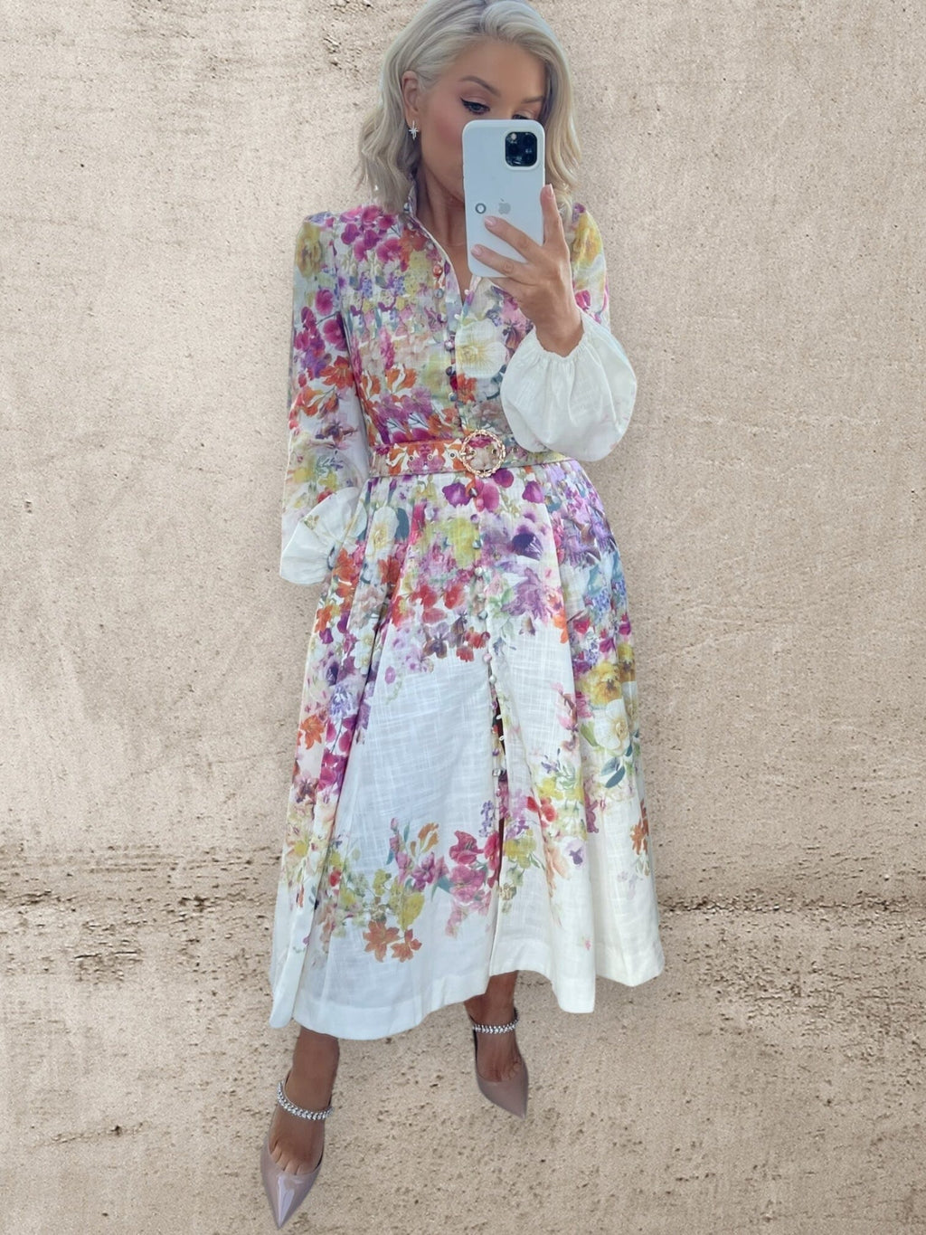 AMALFI FLORAL MIDI DRESS Dresses Noeline 