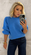 PETRA SUPER SOFT SWEATER - BLUE Knitwear Gigi Lu 