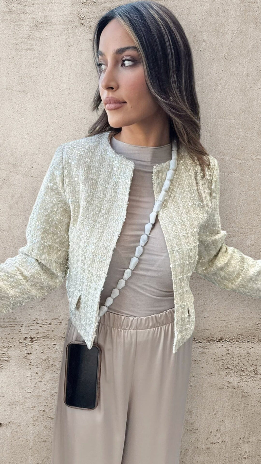 CELESTE PHONE CHAIN - OPAL WHITE Jewellery & Accessories LALISTA 