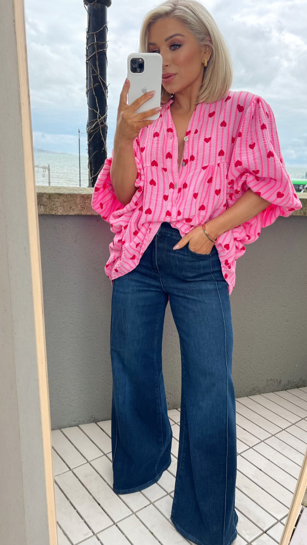 HARMONY SWEETHEART TOP - FUCHSIA Tops & Jumpers Noeline 
