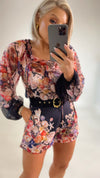 SHIMMER 2 PIECE SET - BLACK FLORAL Coco Boutique 