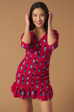 RUBY LIPSTICK DRESS - RED Dresses Minueto 