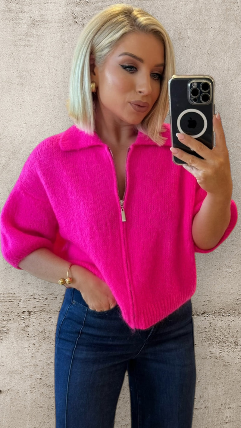 THE ELECTRIC SWEATER - NEON PINK