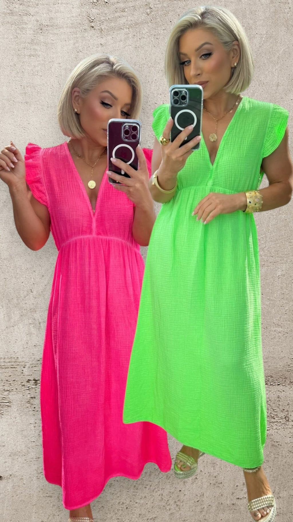 VALENCIA DRESS - NEON GREEN Dresses Noeline 