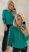 THE ALPINE HALF BUTTON - GREEN Knitwear Le Point Parisien 