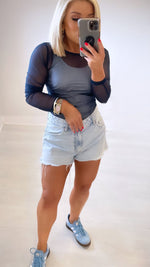 MARS MESH TOP - NAVY Coco Boutique 