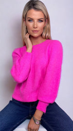 PETRA SUPER SOFT SWEATER - HOT PINK Knitwear CG Luxe 