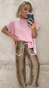 THE SARA RELAXED TOP - BABY PINK Bottoms, Jeans & Skirts Coco Boutique 