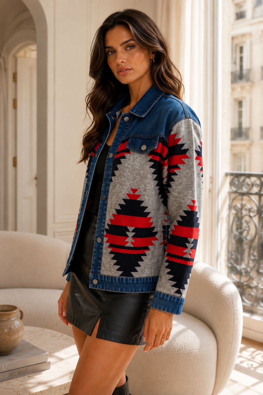 THE MARAIS DENIM & KNIT JACKET Knitwear Oreline 