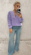 THE AURORA ALPACA CARDI - LILAC Knitwear Le Point Parisien 