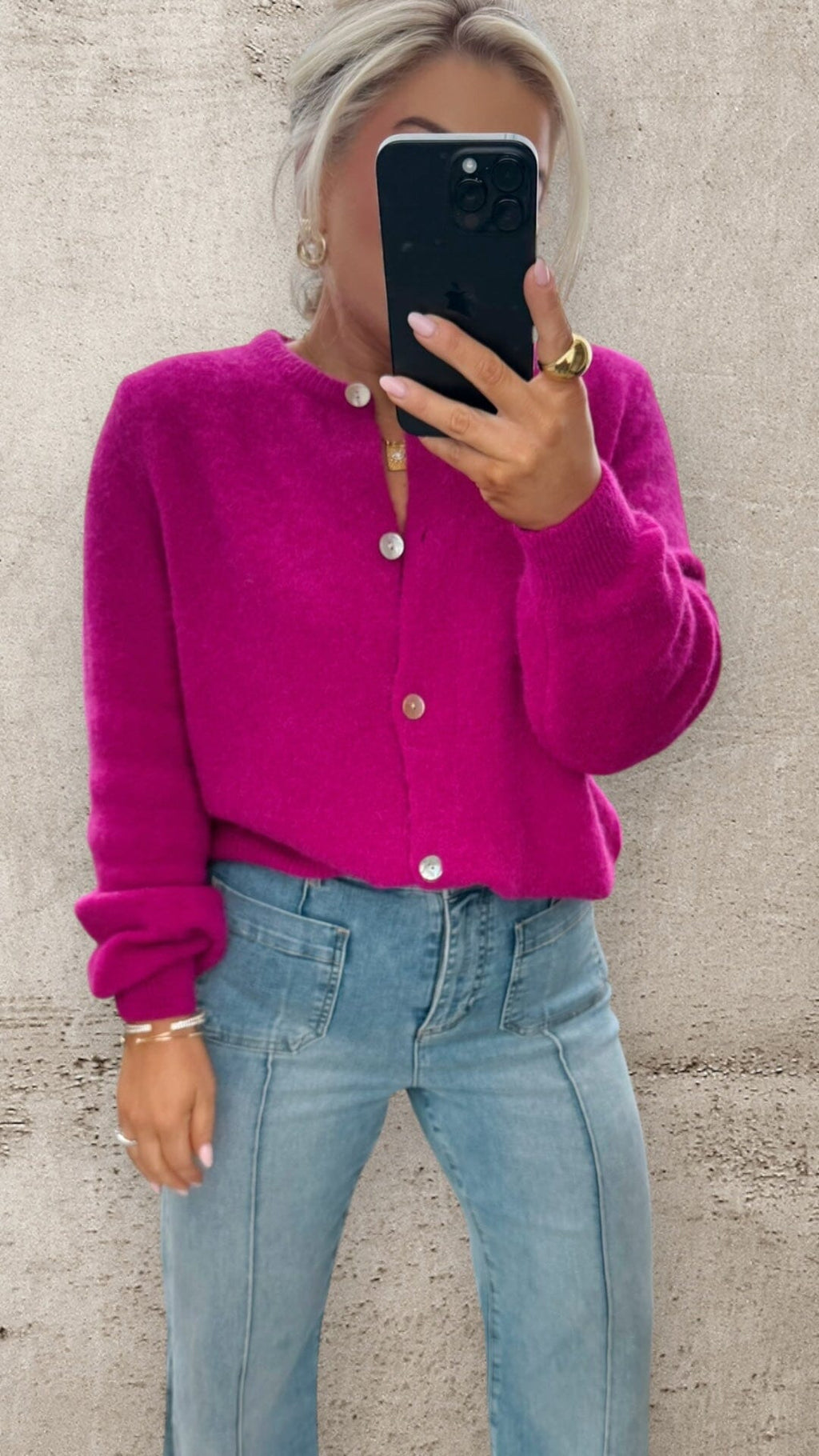 THE DAHLIA CARDI - AÇAI Knitwear Neline 