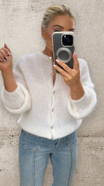 THE LUMINÉ MOHAIR CARDI- IVORY Knitwear Goldie S 