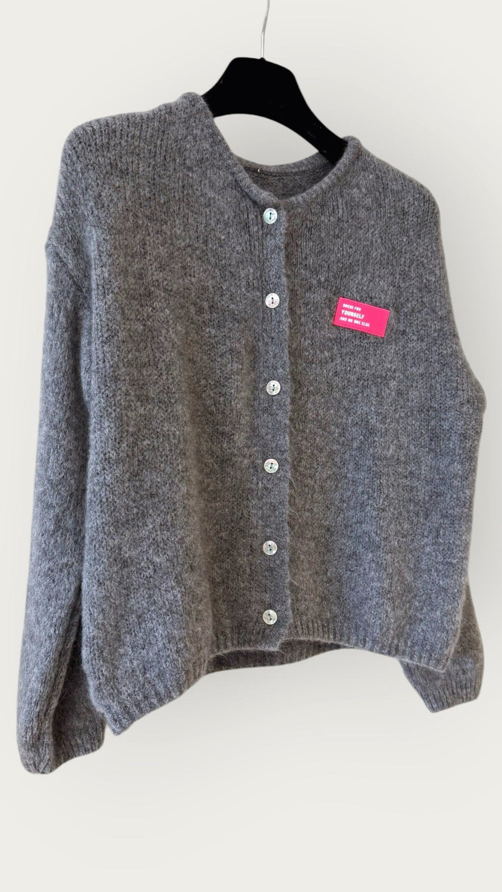 THE NEON MUSE CARDI - GREY Knitwear Vent de Fleur 