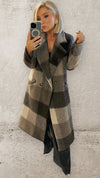 THE VALENCIA COAT - BEIGE/CHOC Coats & Blazers Neline 