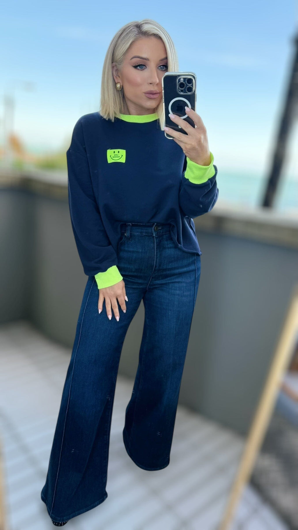 THE NEON POP CREW - NAVY Sweatshirt Gigi Lu 