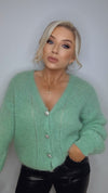 AQUAMARINE KID MOHAIR CARDIGAN Knitwear Neline 
