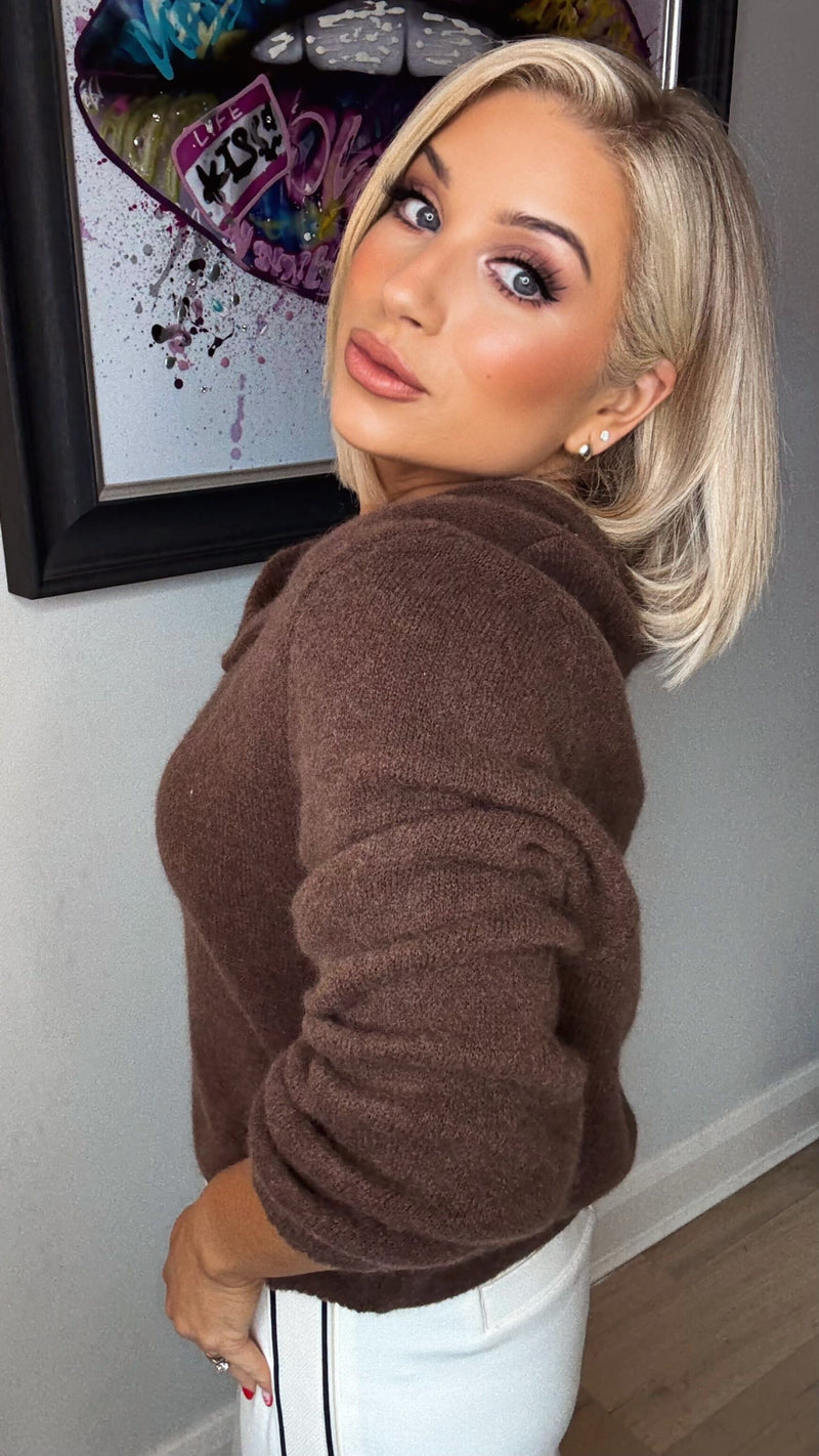 THE CANDY CLOUD KNIT - CHOCOLATE Knitwear Gigi Lu 
