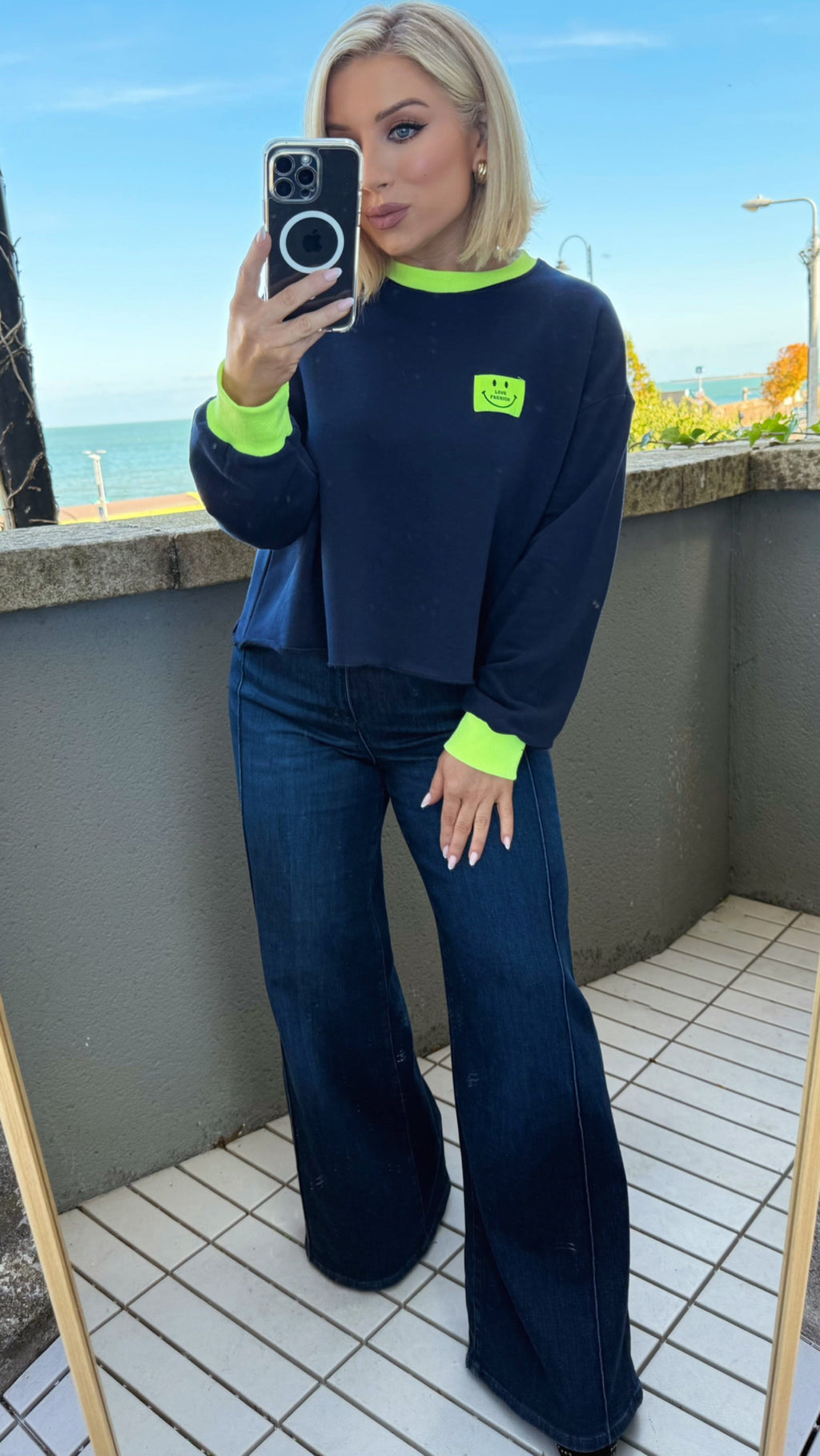 THE NEON POP CREW - NAVY Sweatshirt Gigi Lu 