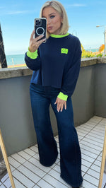 THE NEON POP CREW - NAVY Sweatshirt Gigi Lu 