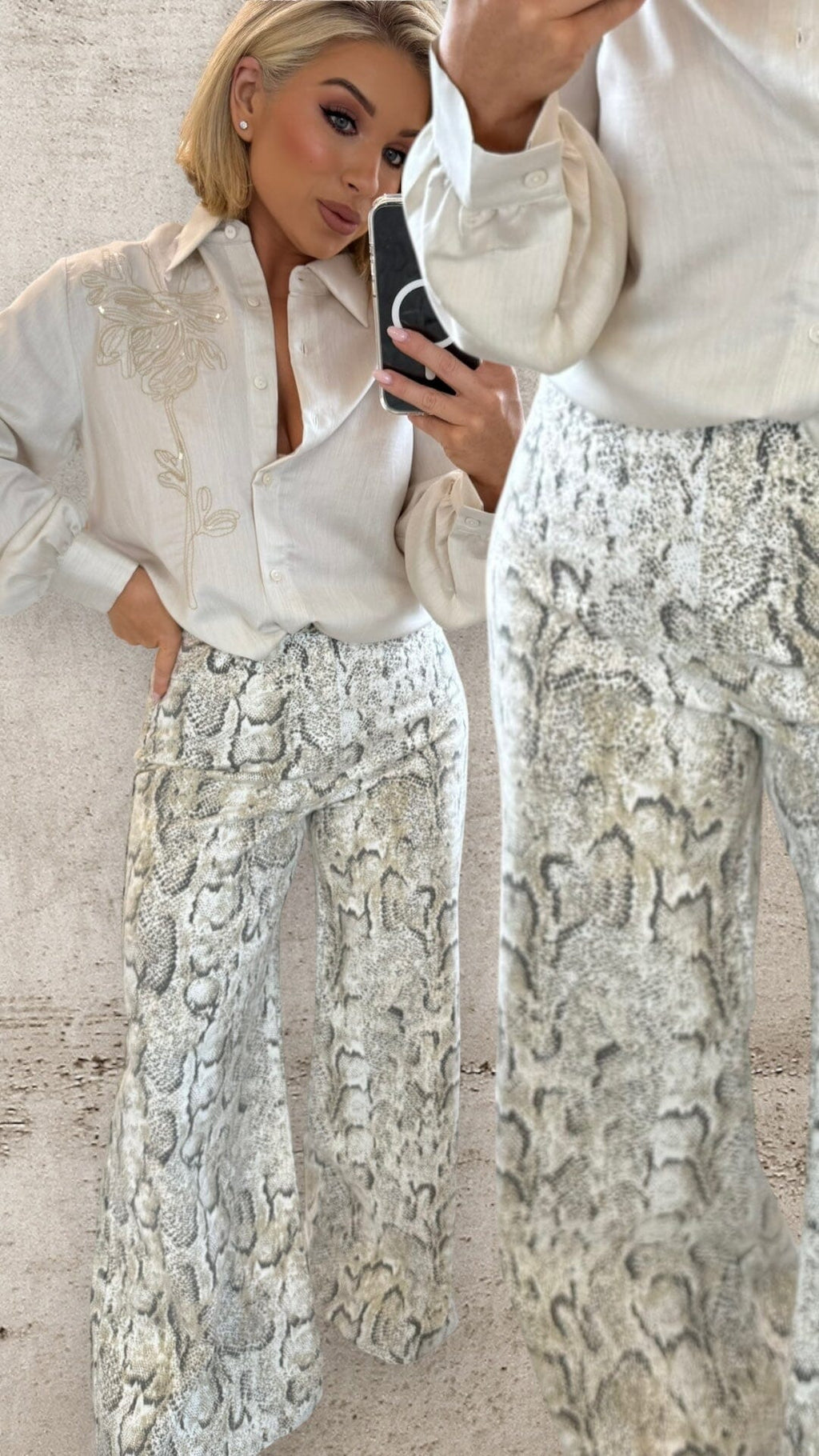 LEAH SNAKE PRINT JEANS Bottoms, Jeans & Skirts Coco Boutique 