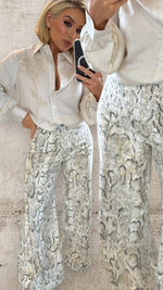 LEAH SNAKE PRINT JEANS Bottoms, Jeans & Skirts Coco Boutique 