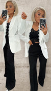THE ELODIE TAILORED BLAZER - WHITE Coco Boutique 