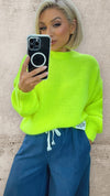 GLOW MODE SWEATER - NEON YELLOW Tops & Jumpers Coco Boutique 