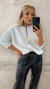 THE ESSIE CARDIGAN - PEARL GREY Knitwear Mayeli 