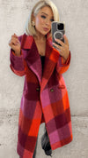 THE VALENCIA COAT - PINK/RED Coats & Blazers Neline 