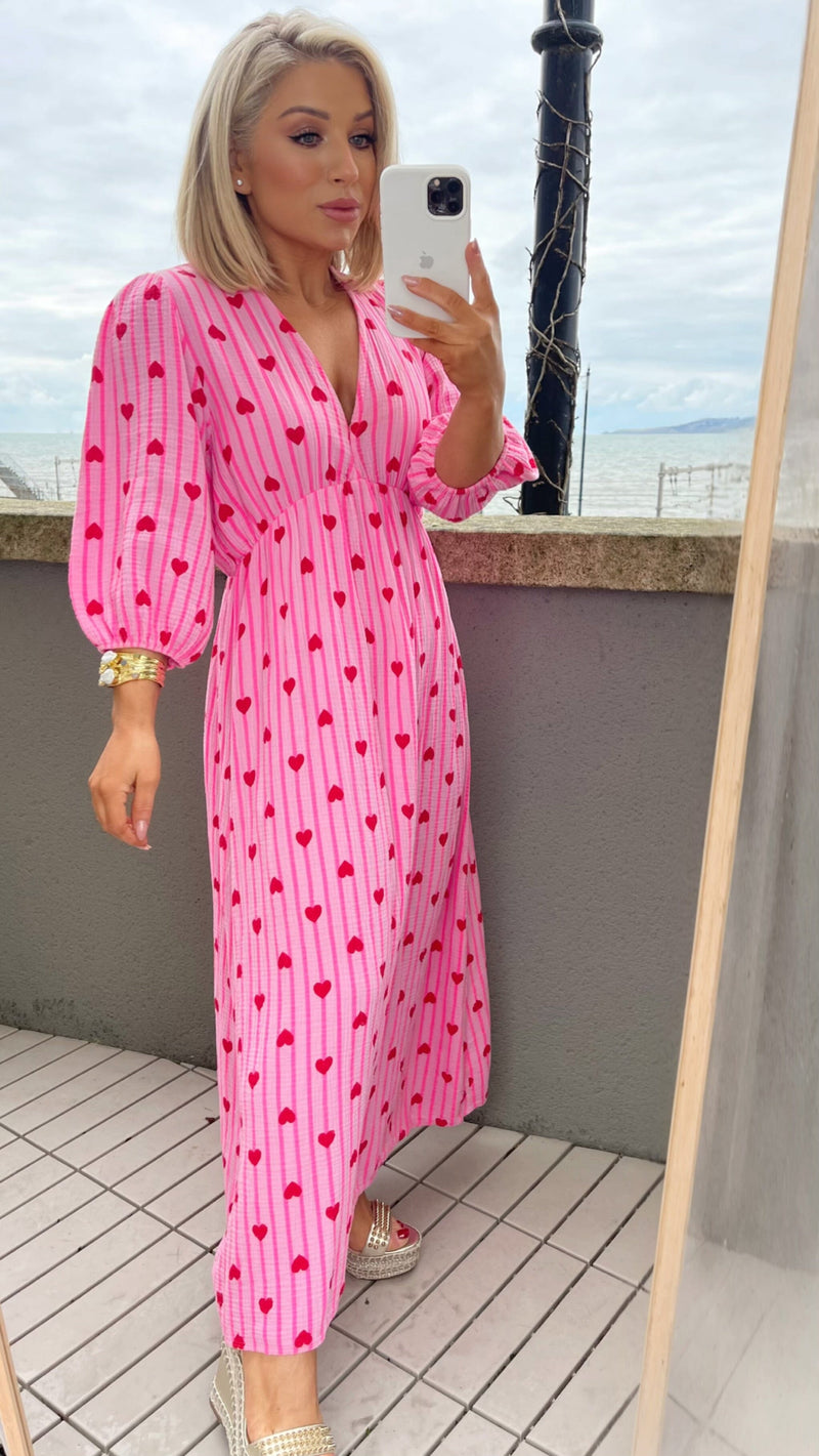 VALENTINA SWEETHEART DRESS - FUCHSIA Dresses Noeline 