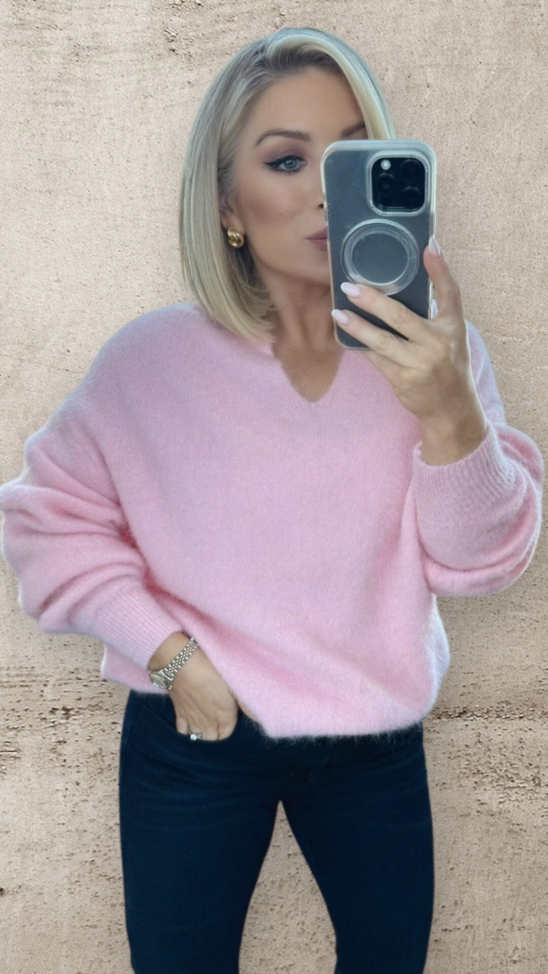 SEREN ALPACA SWEATER - BABY ROSE Knitwear Gigi Lu 