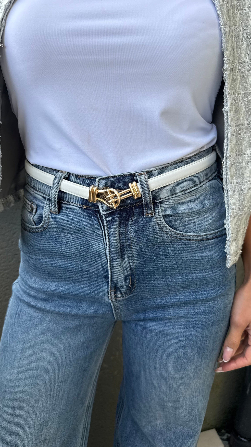 THE BELGRAVIA BELT - WHITE Jewellery & Accessories Goya 