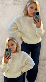 THE AMELIE BOUCLÉ KNIT - CREAM Knitwear Neline 