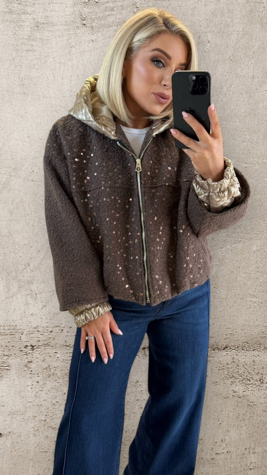 THE FLORENCE JACKET - CHOCO/GOLD Coats & Blazers Avril Vin 