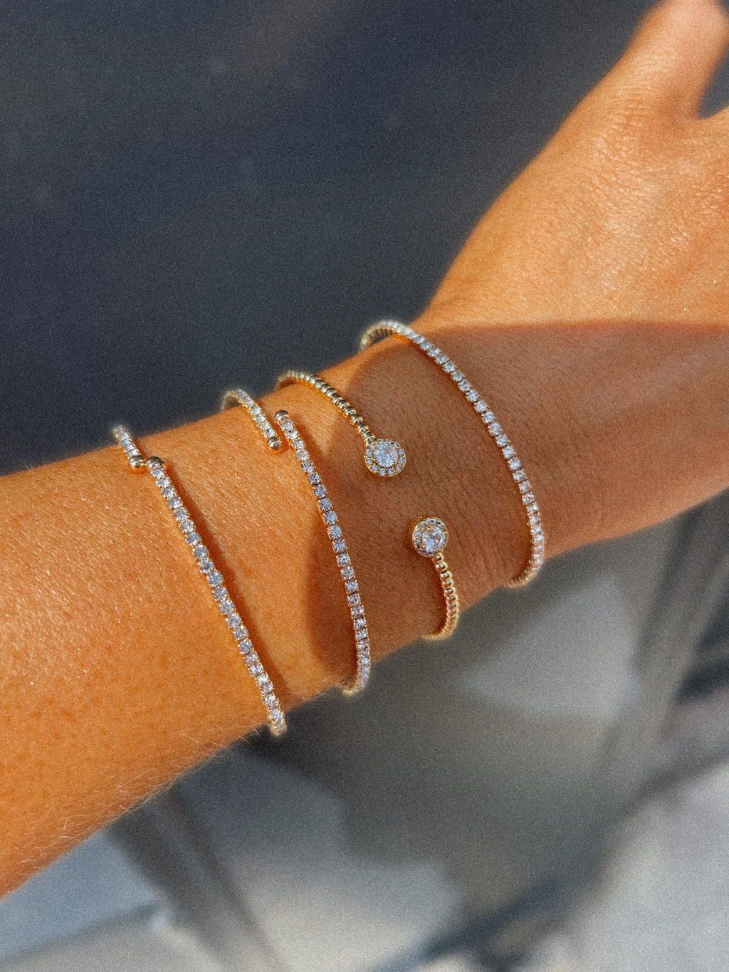 LIV DOUBLE SOLIARE BANGLE - GOLD & SILVER Coco Boutique 