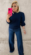 PETRA SUPER SOFT SWEATER - NAVY Knitwear Gigi Lu 