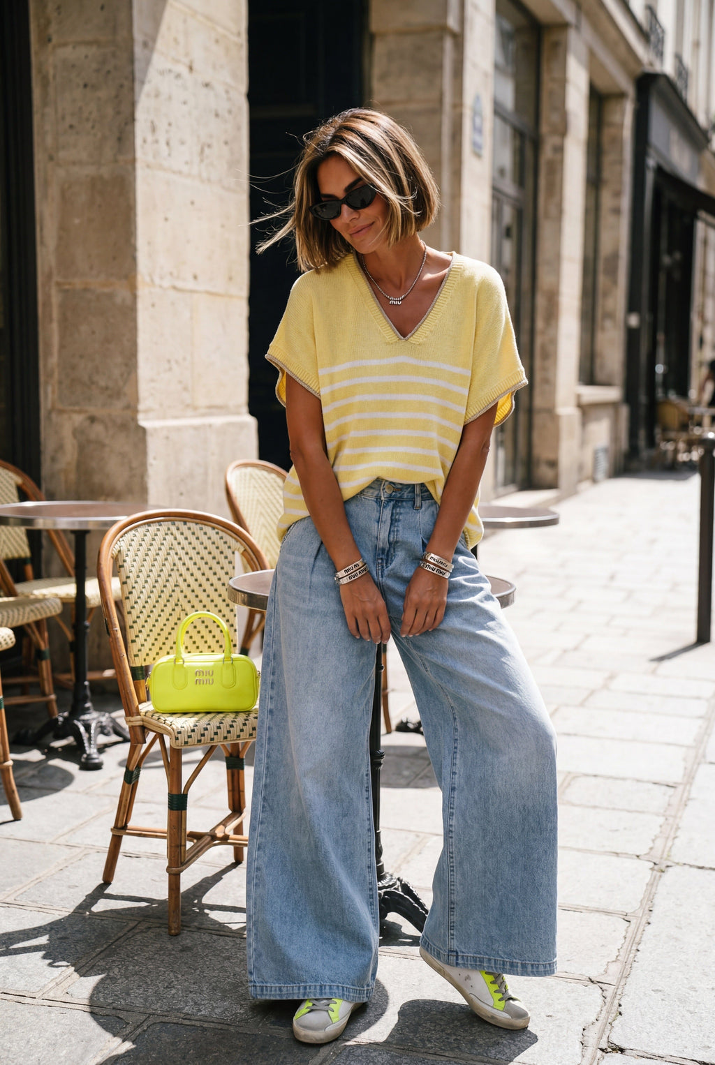 THE SONNY LEMON STRIPE TOP Knitwear Neline 