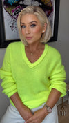THE CANDY CLOUD KNIT - NEON YELLOW Knitwear Coco Boutique 