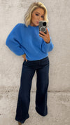 PETRA SUPER SOFT SWEATER - BLUE Knitwear Gigi Lu 